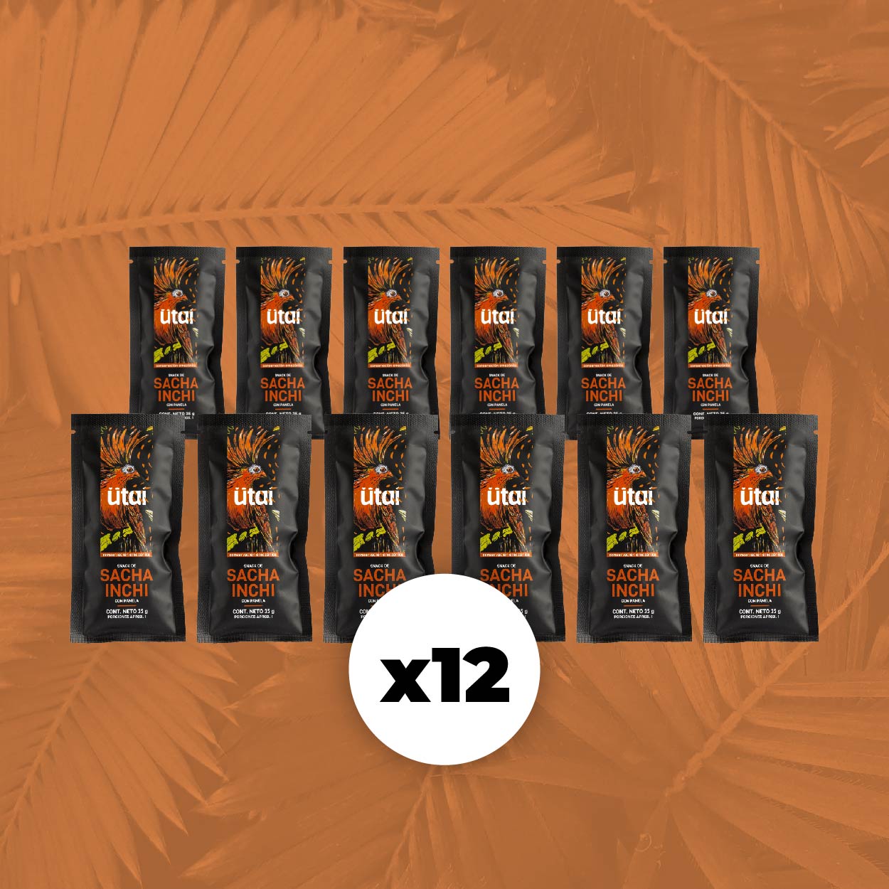 Sacha Inchi Cubierto - Panela 35gr (Pack x12) - Somos Utaí